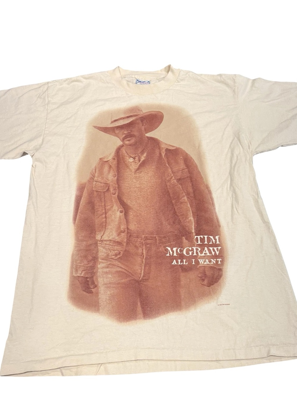 Vintage Tim McGraw All I Want t shirt men’s XL single stitch 1996 concert